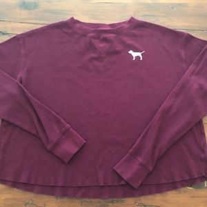 Pink Long sleeve thermal pullover